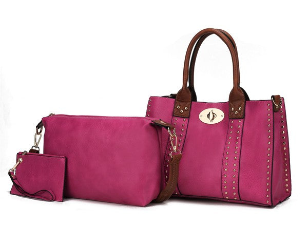 MKF Elissa Satchel Handbag  by Mia K- 3 pc Set