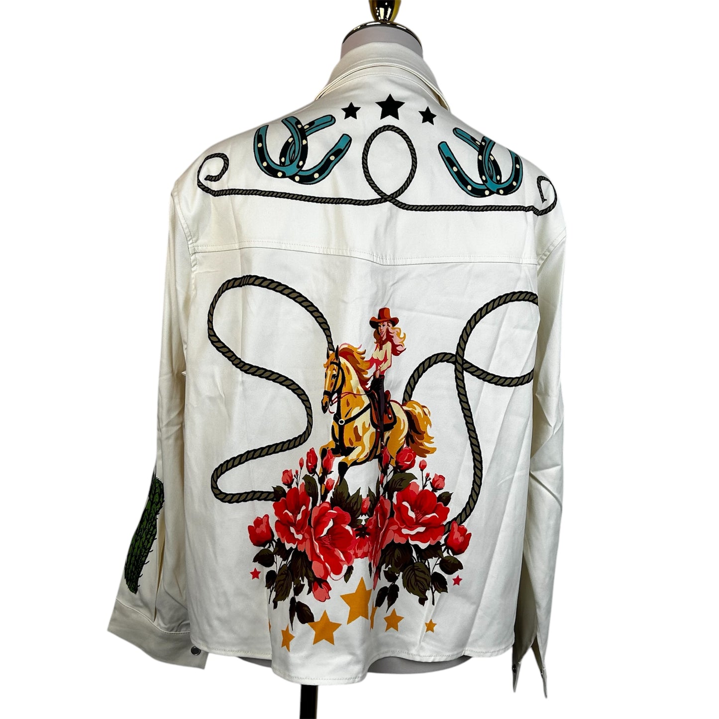 Western Style Printed Shirt/Jacket Rodeo Cowgirl